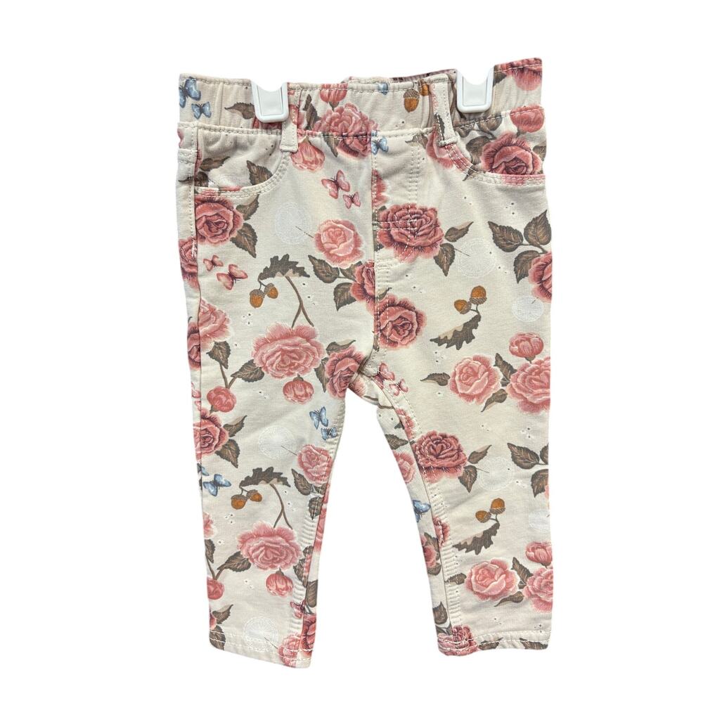 White Floral Jeans - H&M - 9mo